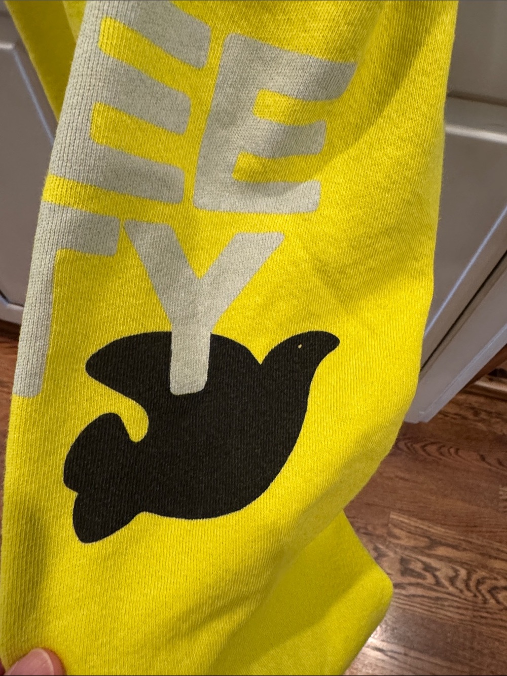 NWOT freecity Bright Yellow Logo Sweatpants - Picture 5 of 6